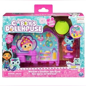 Gabby’s Dollhouse, MerCat’s Spa Room Playset with Toy Figure